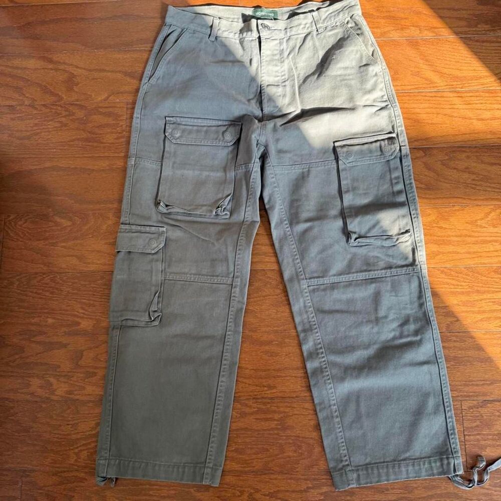 Ronning Men's Grey and Khaki Trousers